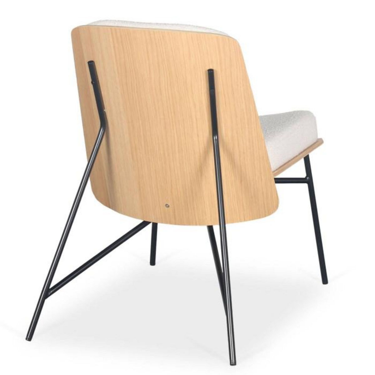 Paris Prix Fauteuil Design Bouclette  Vincente  80cm Crème