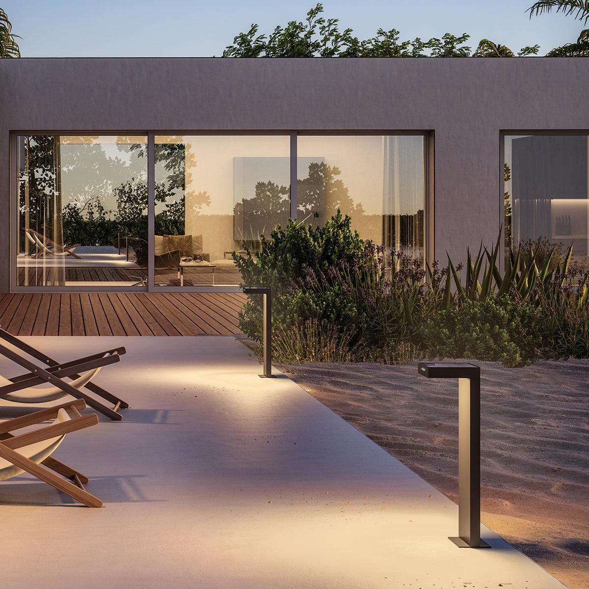 Lumisky Borne solaire ALA Noir Aluminium H65cm