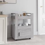 VIDAXL Chariot de cuisine Sonoma gris 60x45x80 cm Bois d'ingenierie