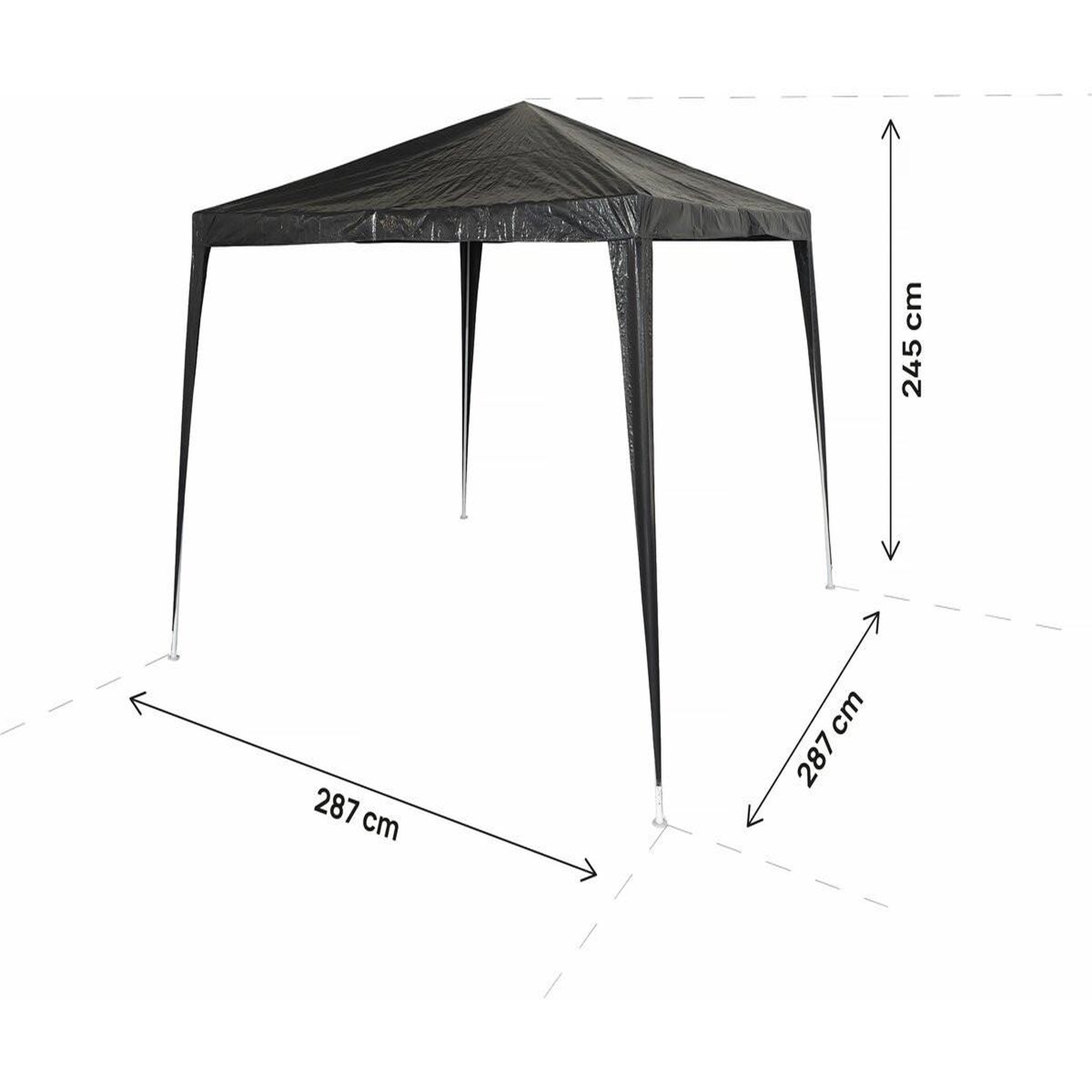 Voir la diapositive 4 : Habitat et Jardin Tonnelle de jardin  natacha 3  - 3 x 3 m - gris