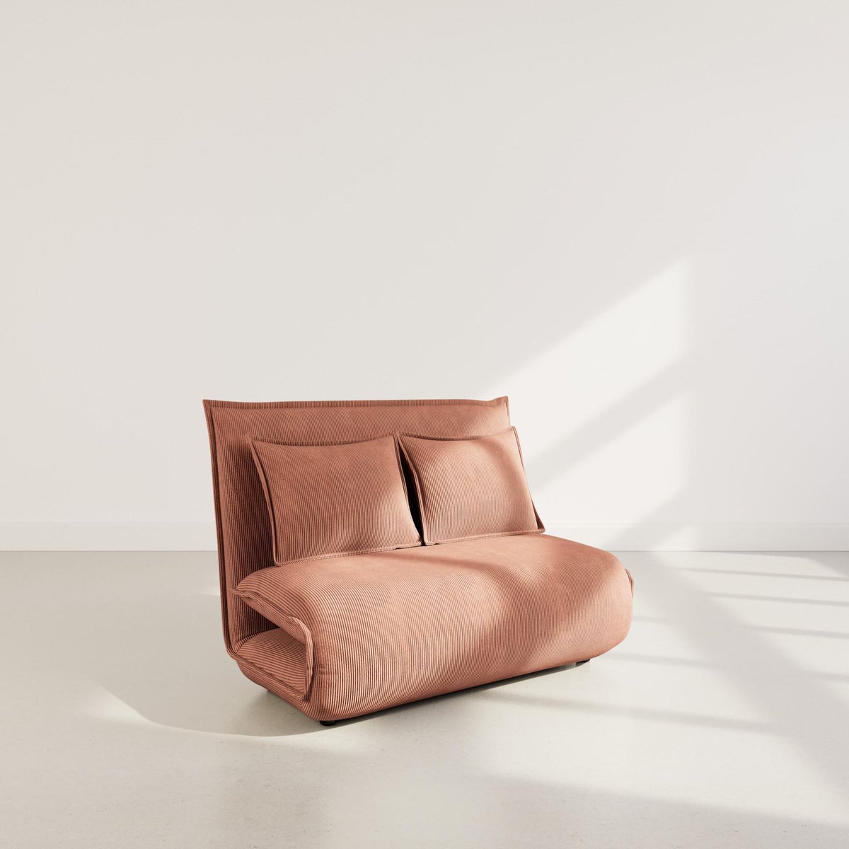 BEST MOBILIER Candice - banquette 2 places convertible clic-clac en velours côtelé