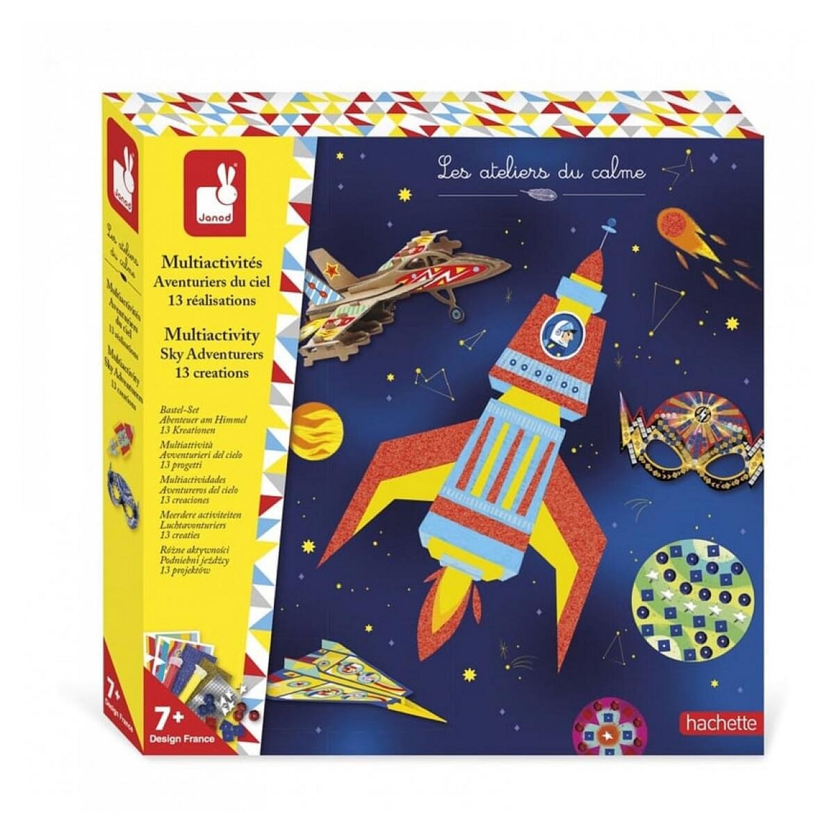 Juratoys-Janod Kit Multiactivités Aventuriers du Ciel - 13 Créations Manuelles pour Enfants