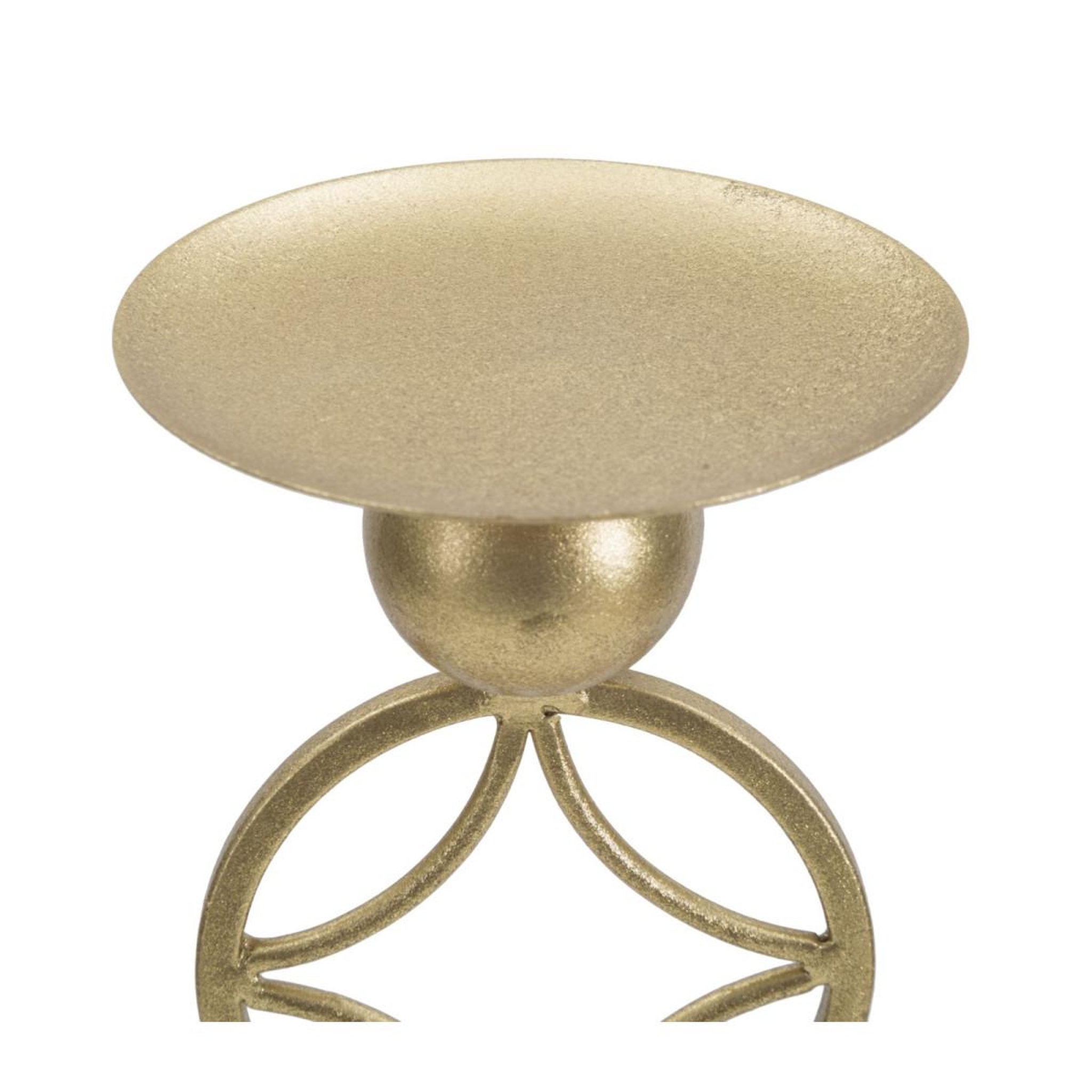 Voir la diapositive 2 : Paris Prix Bougeoir design en métal  étoiles  32cm or