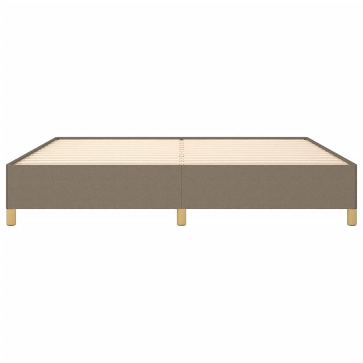 VIDAXL Cadre de lit sans matelas taupe 200x200 cm tissu