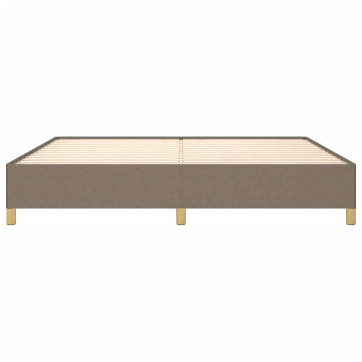 VIDAXL Cadre de lit sans matelas taupe 200x200 cm tissu