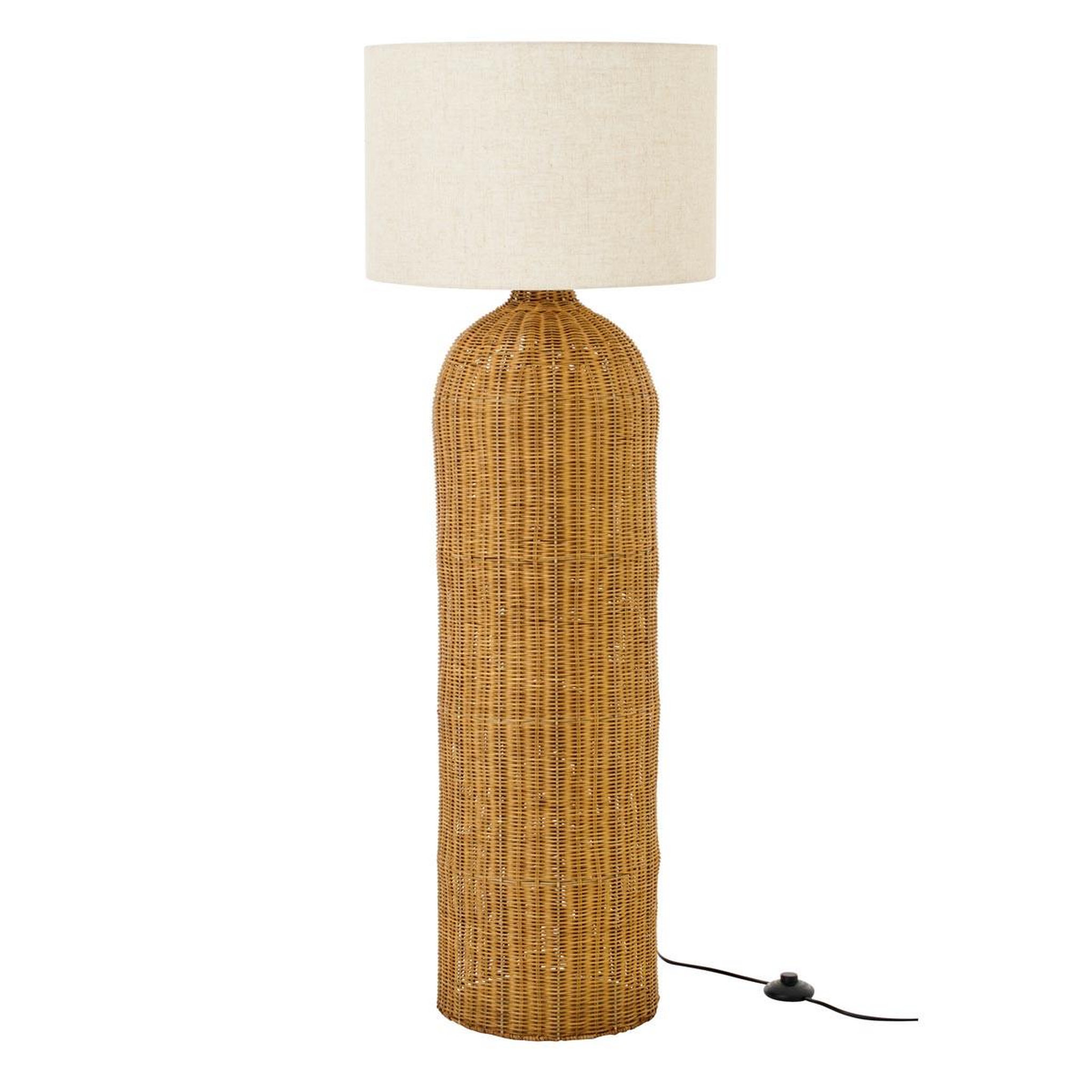 J-LINE Lampadaire en Rotin  Tanisha  128cm Naturel