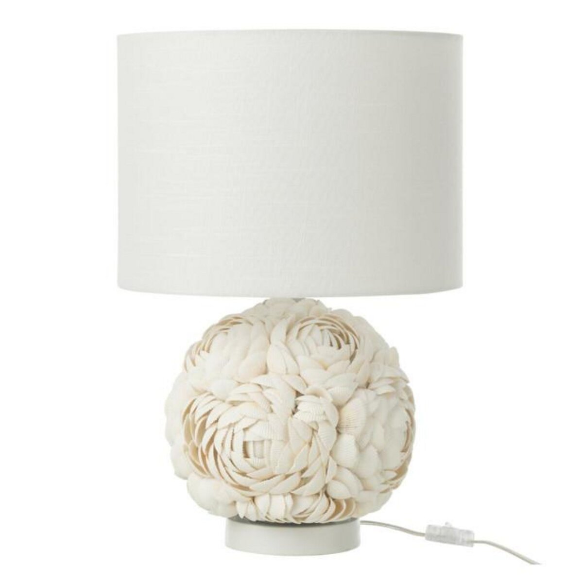 Paris Prix Lampe à Poser Coquillage  Beach  50cm Blanc