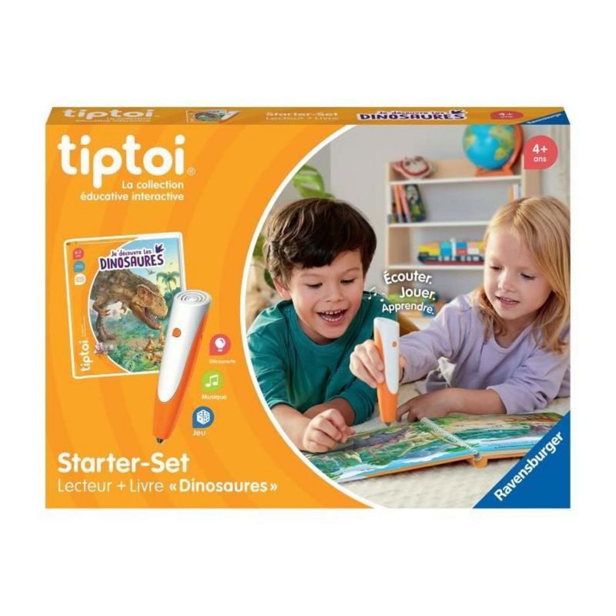 RAVENSBURGER Ravensburger-tiptoi Starter Dino-4005556001750-A partir de 4 ans