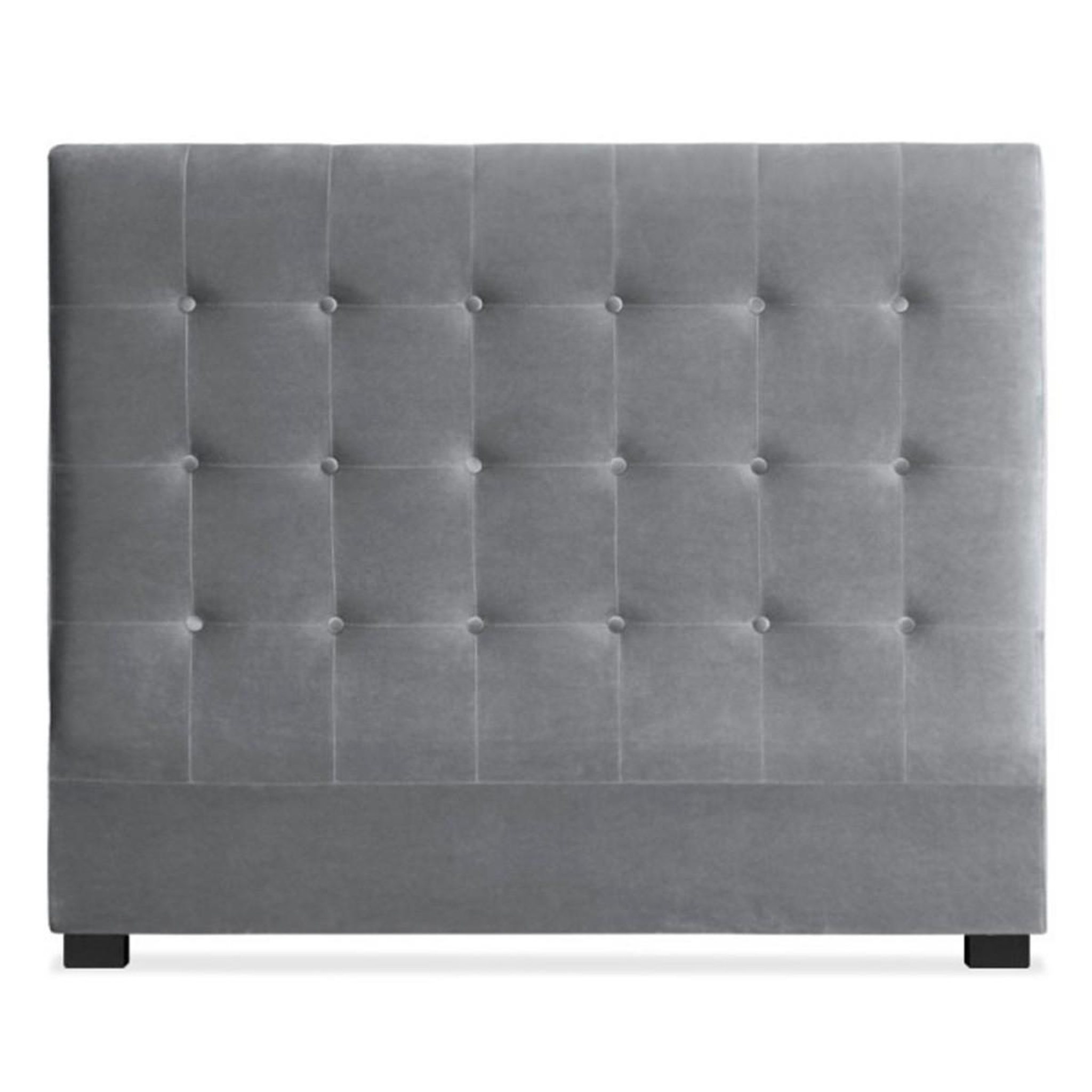 Paris Prix Tête de lit capitonnée en velours  amor  160cm argent
