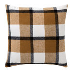 Paris Prix Coussin Tartan en Velours  Ecossais  45x45cm Camel