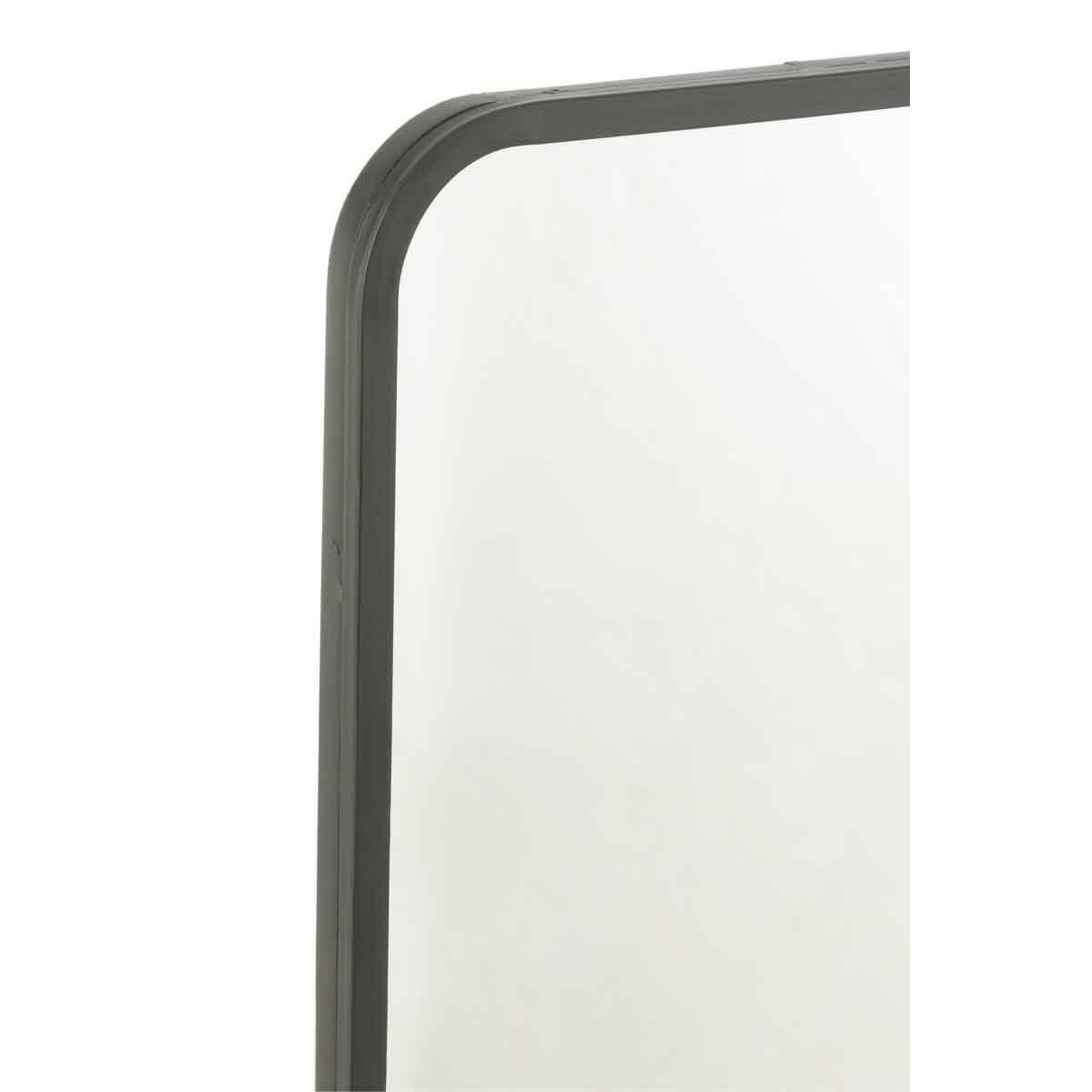 Voir la diapositive 2 : J-LINE Miroir Mural Design  Hopoldo  120cm Noir Mat