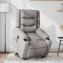 Voir la diapositive 3 : VIDAXL Fauteuil inclinable de massage electrique gris nuage tissu