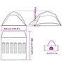 Voir la diapositive 6 : VIDAXL Tente familiale a dome 6 personnes gris impermeable