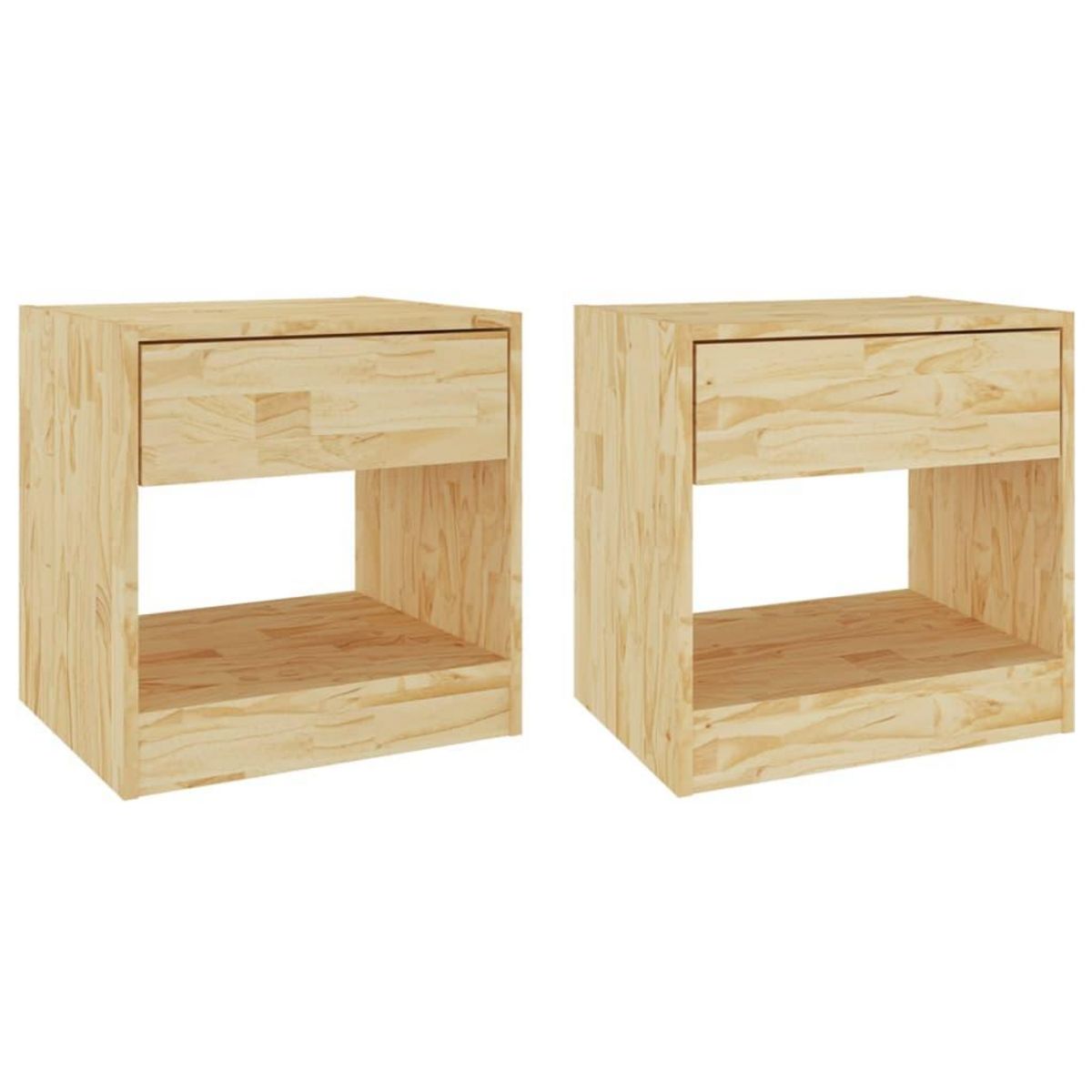 VIDAXL Tables de chevet 2 pcs 40x31x40 cm bois de pin massif