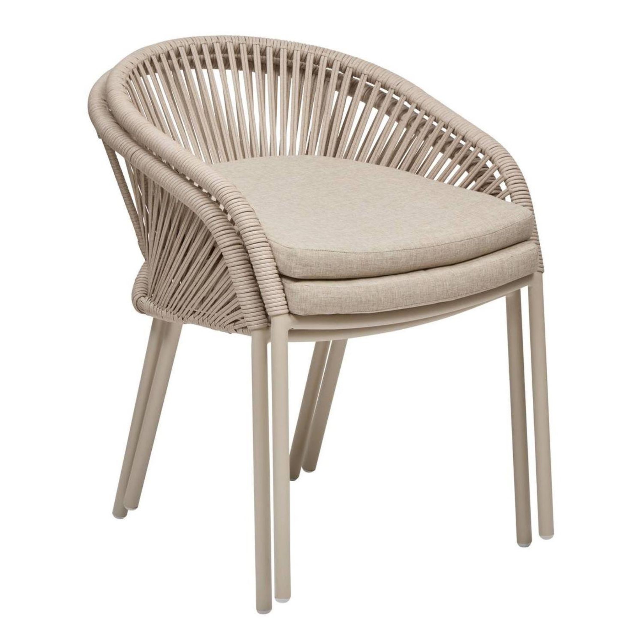 Voir la diapositive 4 : HESPERIDE Fauteuil de jardin empilable en aluminium oryon