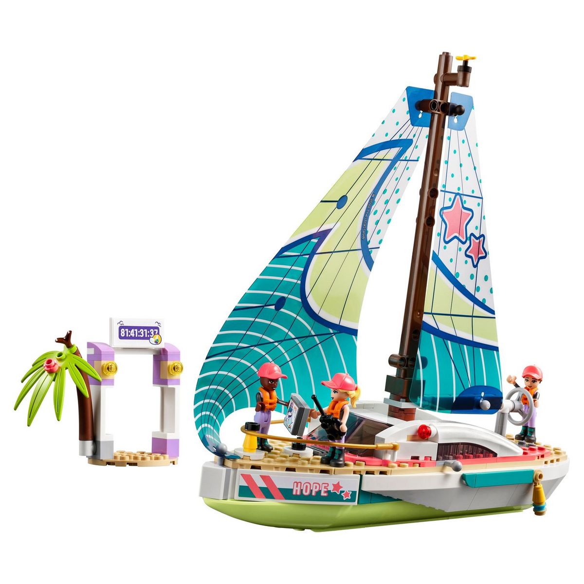 LEGO Friends 41716 L&rsquo;Aventure en Mer de Stéphanie, Jouet de Bateau avec Mini-Poupées
