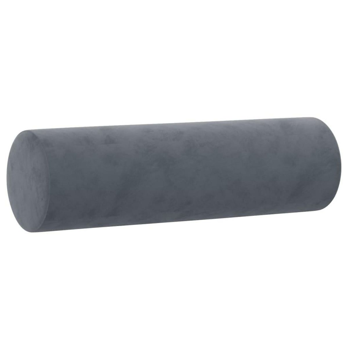 VIDAXL Coussins decoratifs lot de 2 Gris fonce Ø15x50 cm Velours