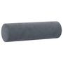 Voir la diapositive 3 : VIDAXL Coussins decoratifs lot de 2 Gris fonce Ø15x50 cm Velours