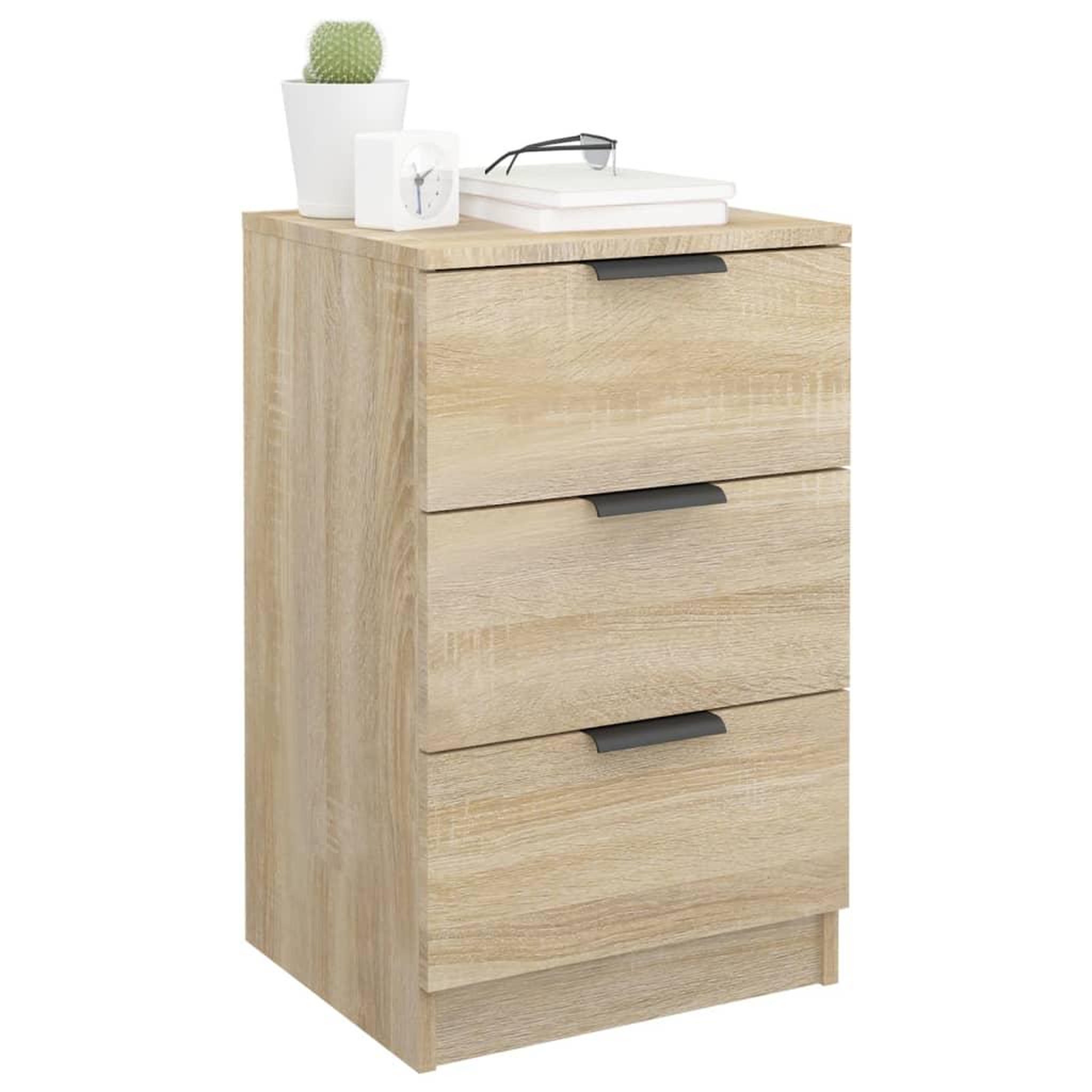 Voir la diapositive 4 : VIDAXL Tables de chevet 2 pcs Chene sonoma 40x36x65 cm
