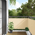 VIDAXL Ecran d'intimite de balcon creme 500x90 cm PVC