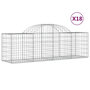 Voir la diapositive 2 : VIDAXL Paniers a gabions arques 18 pcs 200x50x60/80 cm fer galvanise