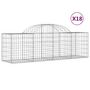 Voir la diapositive 2 : VIDAXL Paniers a gabions arques 18 pcs 200x50x60/80 cm fer galvanise