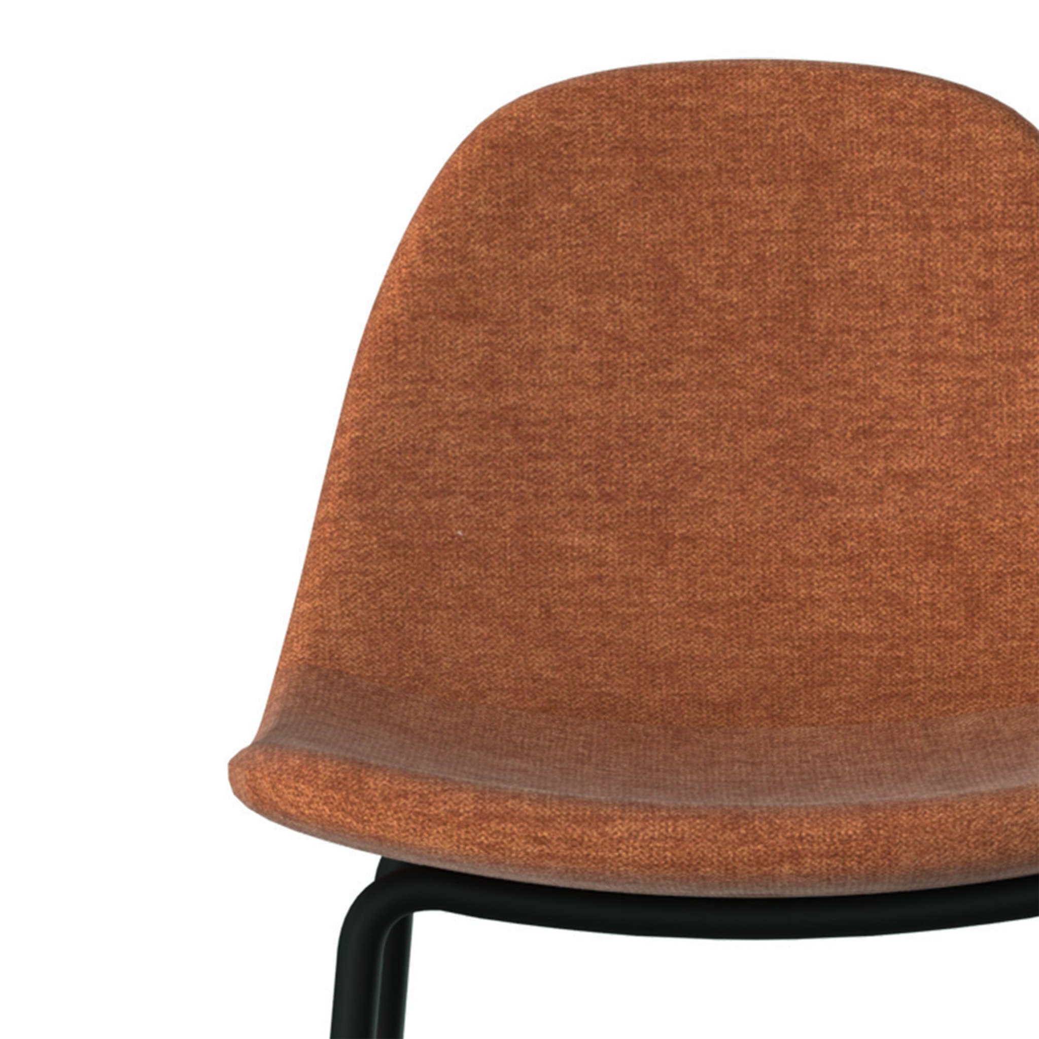 Voir la diapositive 6 : MAISON PAVANE Lot de 2 chaises pour îlot central en tissu terracotta 65,5 cm-Henrik