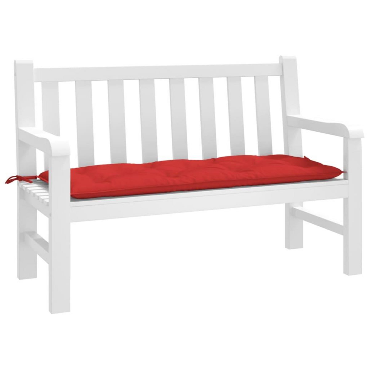 VIDAXL Coussin de banc de jardin rouge 120x50x7 cm tissu oxford