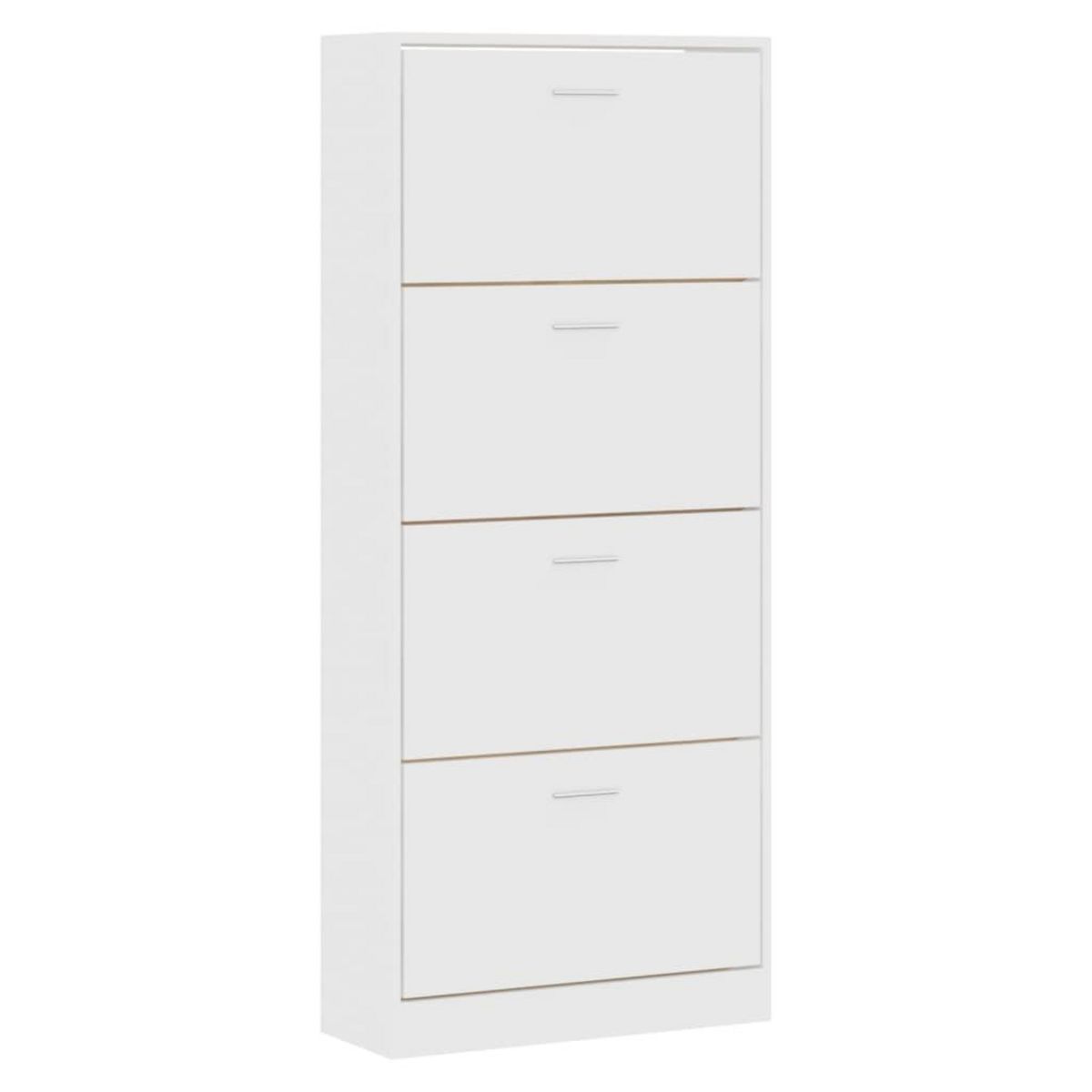 VIDAXL Armoire a chaussures Blanc 63x24x147 cm Bois d'ingenierie