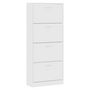 Voir la diapositive 3 : VIDAXL Armoire a chaussures Blanc 63x24x147 cm Bois d'ingenierie