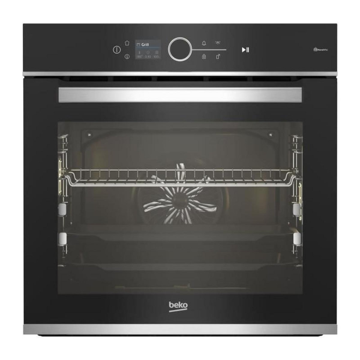 Beko Four encastrable multifonction - Pyrolyse - BEKO - BBIM13500XPSW - Inox / Noir - Porte froide - 59,4 x 56,7 x 59,5 cm