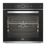 Beko Four encastrable multifonction - Pyrolyse - BEKO - BBIM13500XPSW - Inox / Noir - Porte froide - 59,4 x 56,7 x 59,5 cm