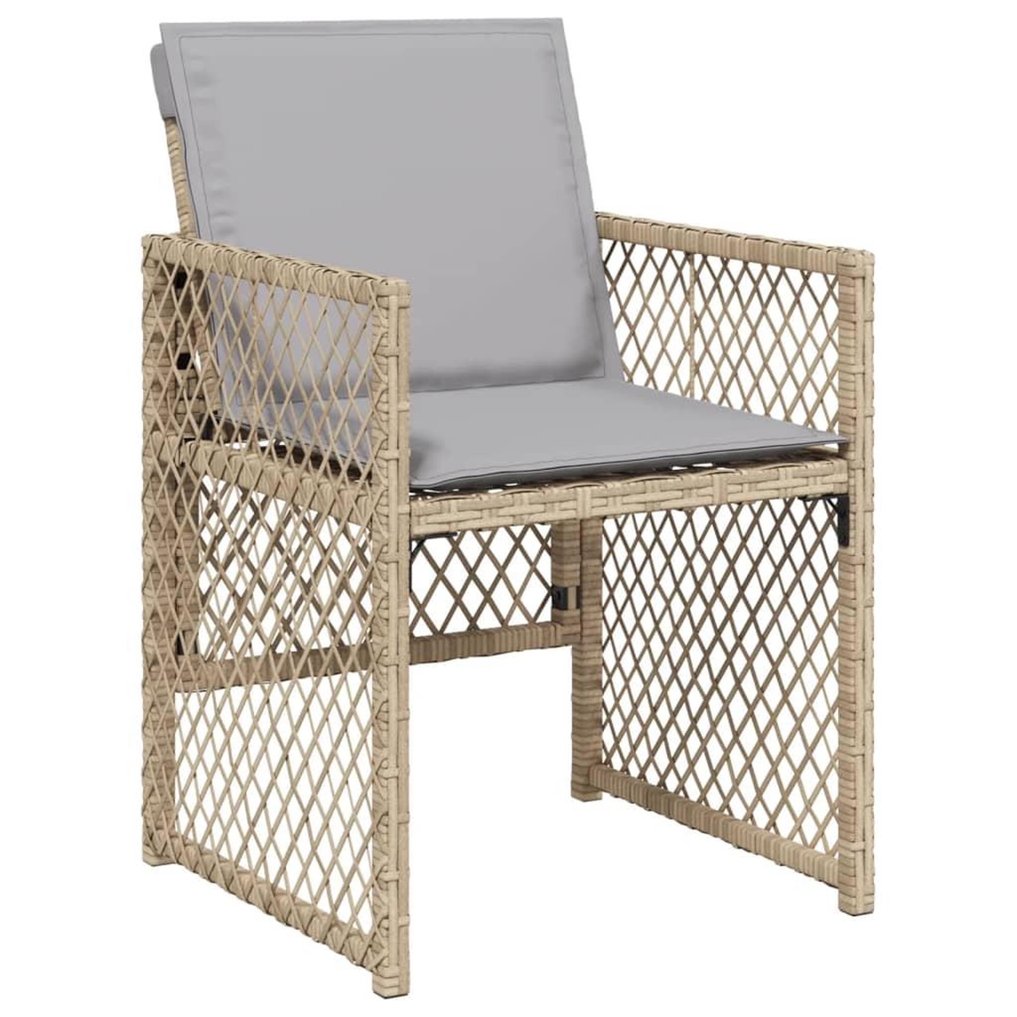 Voir la diapositive 4 : VIDAXL Ensemble a manger de jardin et coussins 17 pcs beige