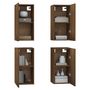 Voir la diapositive 4 : VIDAXL Meubles TV 4 pcs Chene marron 30,5x30x60 cm Bois d'ingenierie