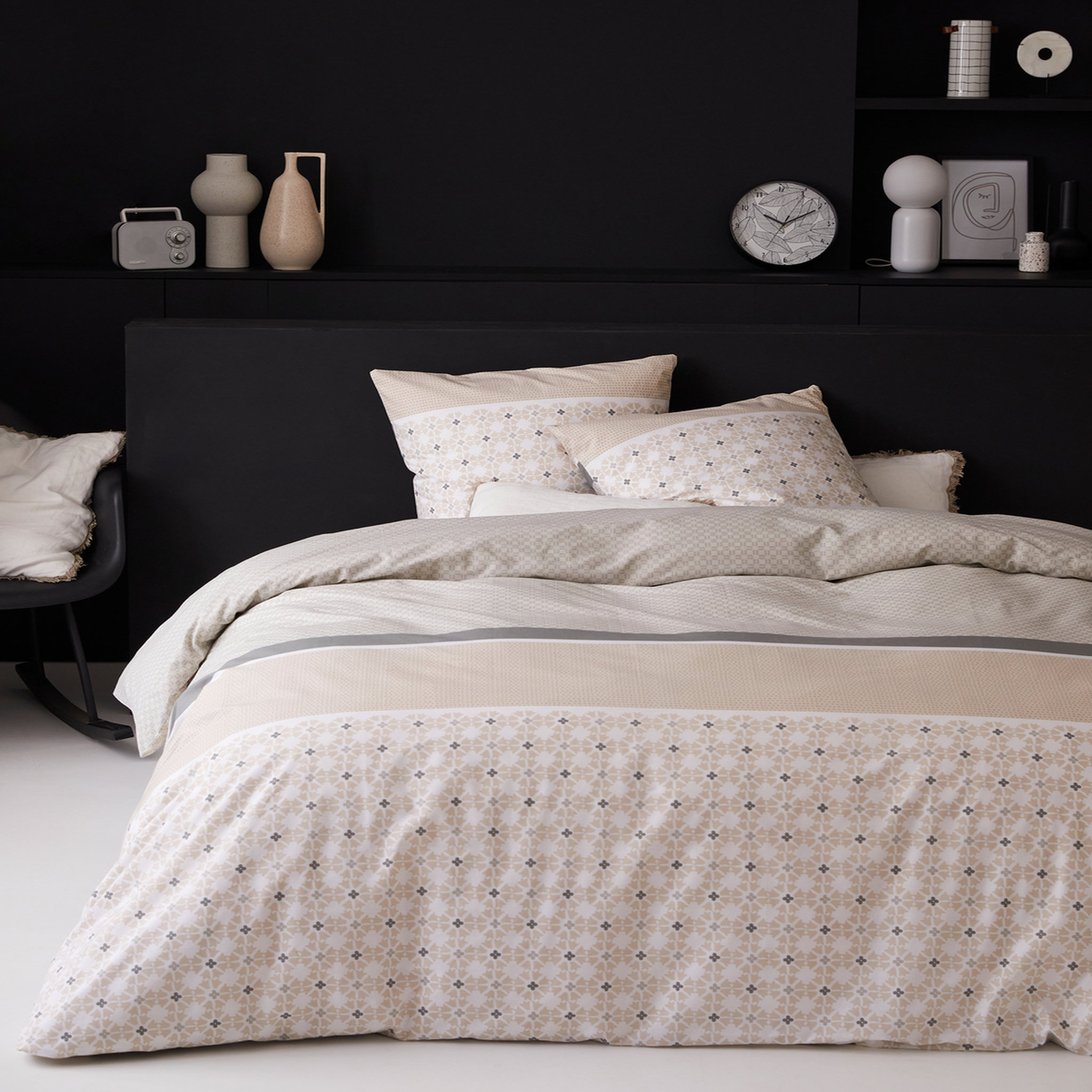 ACTUEL Parure housse de couette en coton CHARLY
