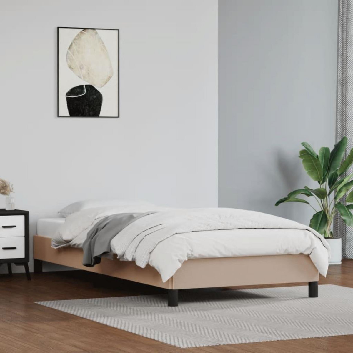 VIDAXL Cadre de lit sans matelas cappuccino 80x200 cm similicuir