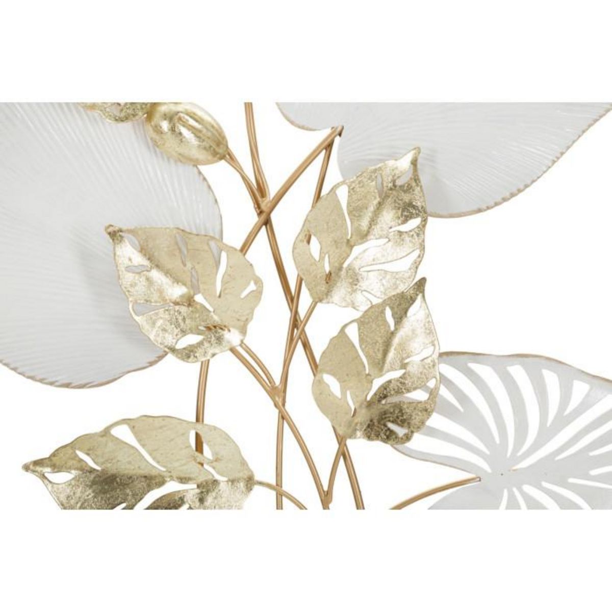 Paris Prix Décoration Murale en Métal  Pitch  90cm Blanc & Or