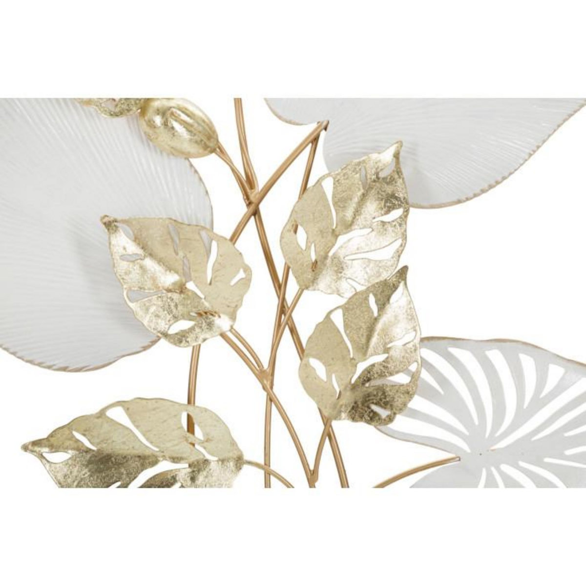 Paris Prix Décoration Murale en Métal  Pitch  90cm Blanc & Or