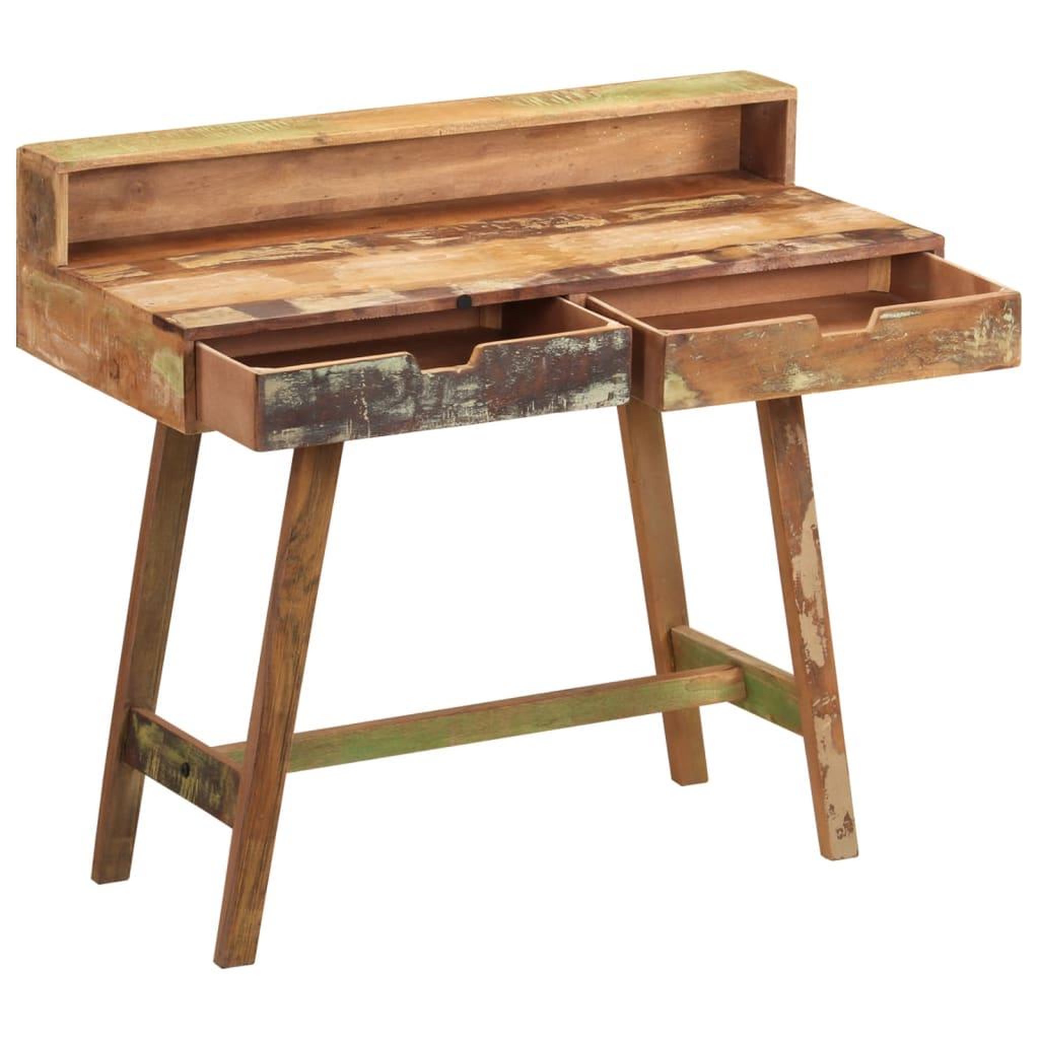 Voir la diapositive 3 : VIDAXL Bureau Bois de recuperation massif