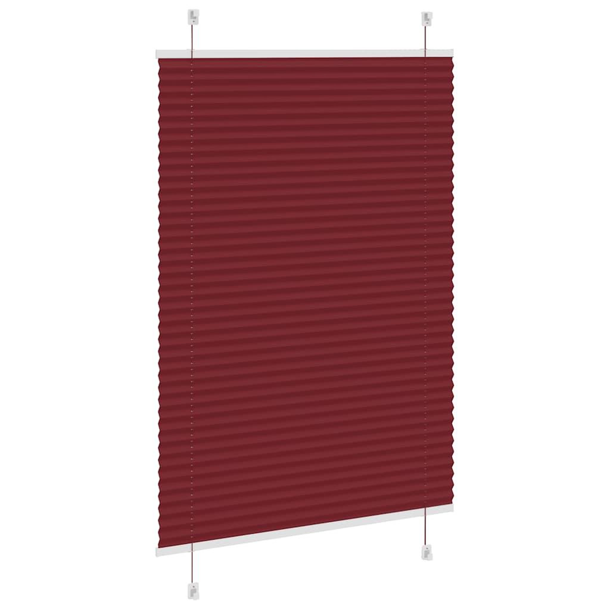 Voir la diapositive 4 : VIDAXL Store plisse rouge bordeaux 85x100 cm largeur du tissu 84,4 cm