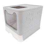M PETS Maison de toilette - M PETS - SILE TOP - Gris - 51 x 41 x 12.5 cm - Pratique, démontable, tiroir coulissant, pelle incluse