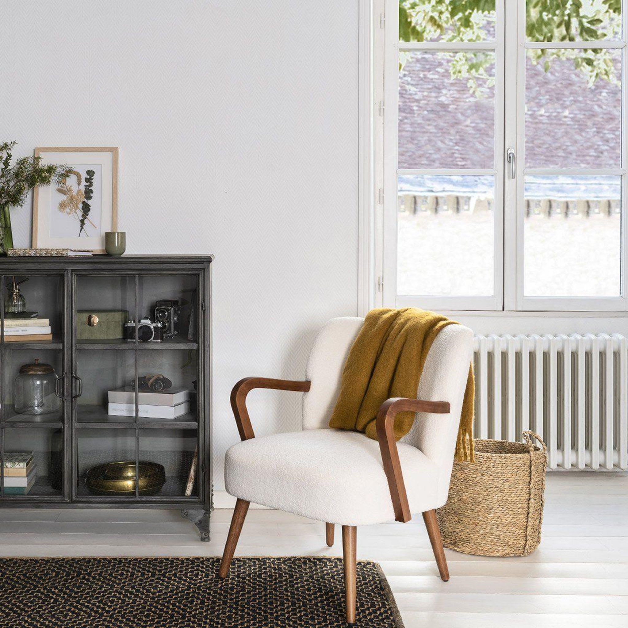 Voir la diapositive 4 : ATMOSPHERA Plaid mohair  kodi  130x180cm ocre