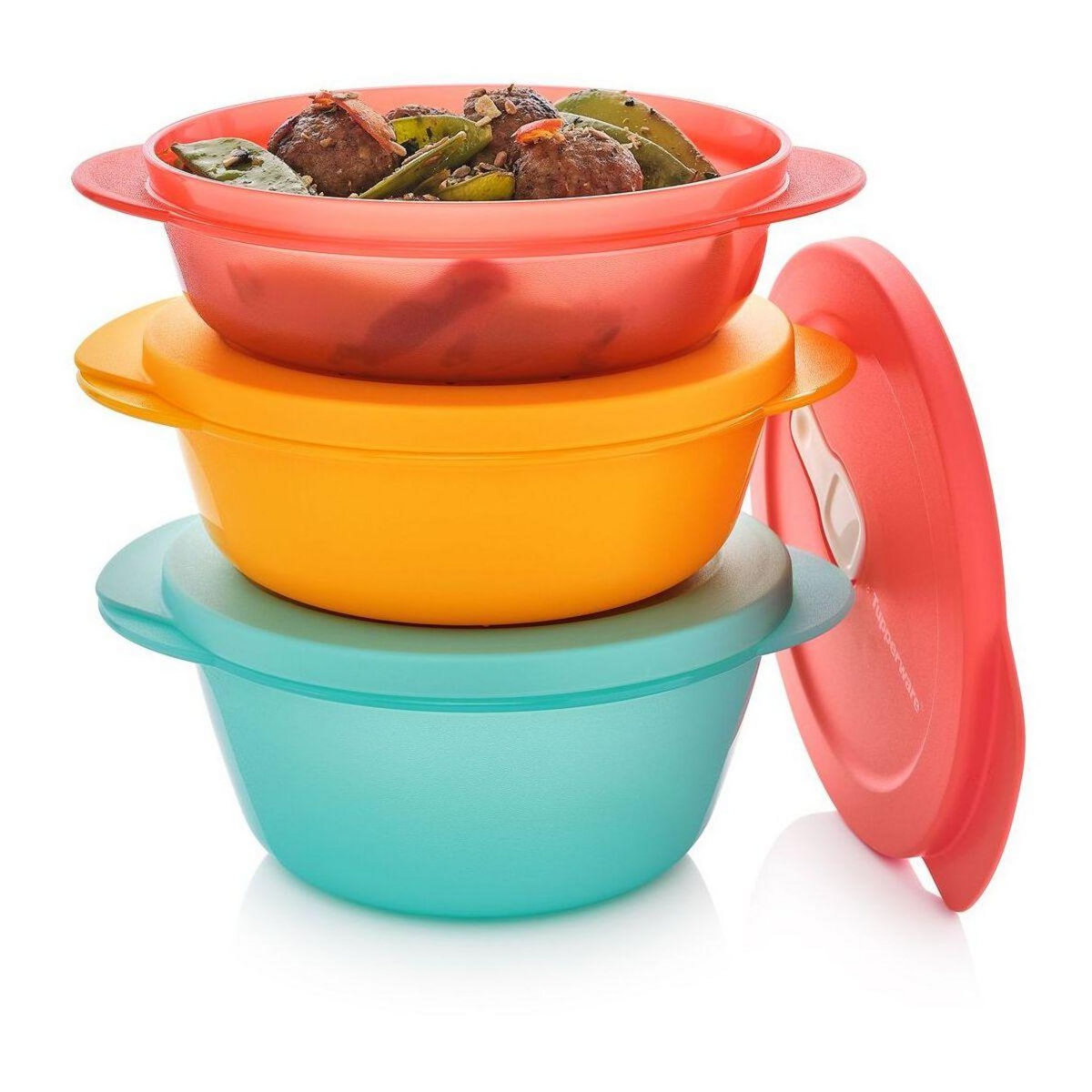 TUPPERWARE Boîte alimentaire Crystalwave ronds 0.4l  0.6l  0.8l