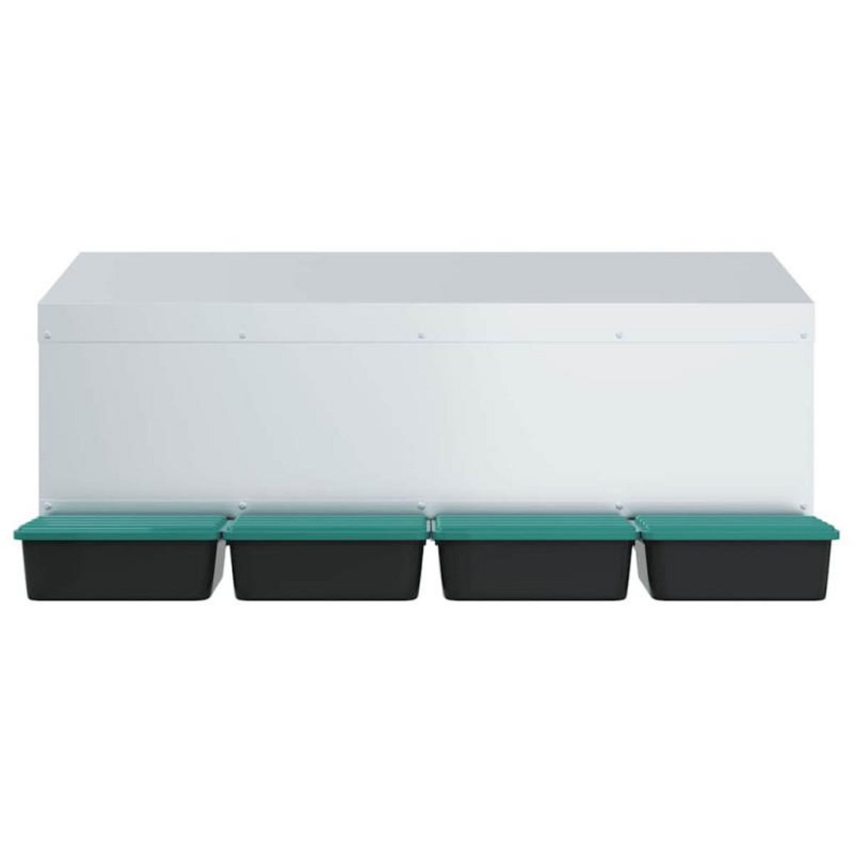 VIDAXL Nichoir à poules4 compartiments, fixation murale, acier galvanisé