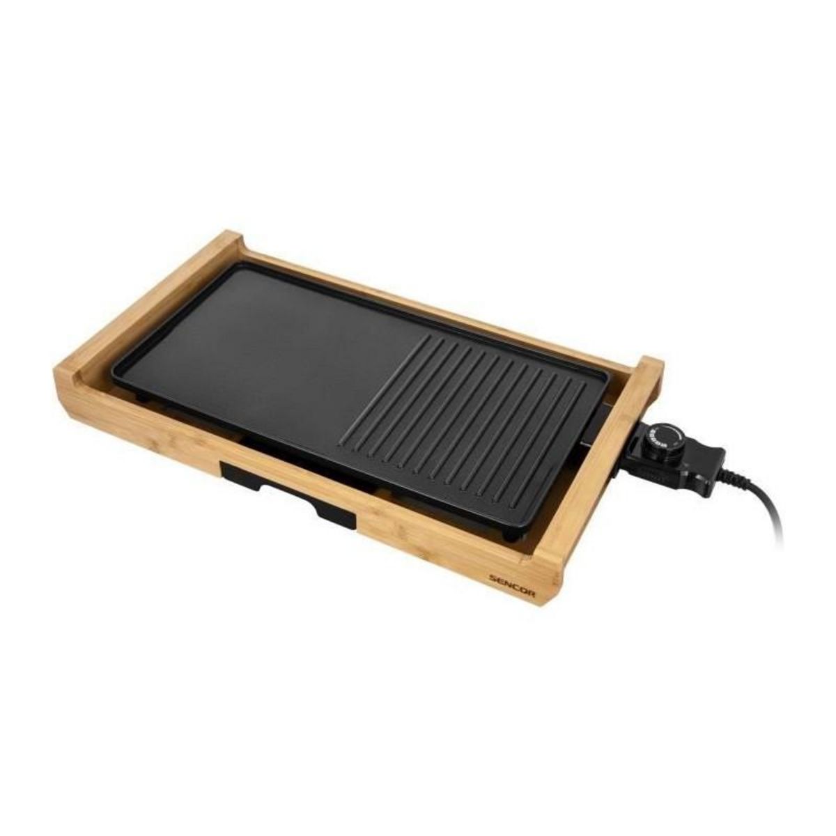 SENCO Grill électrique - SENCOR - SBG 206BK - 1800 W - Noir / Bambour