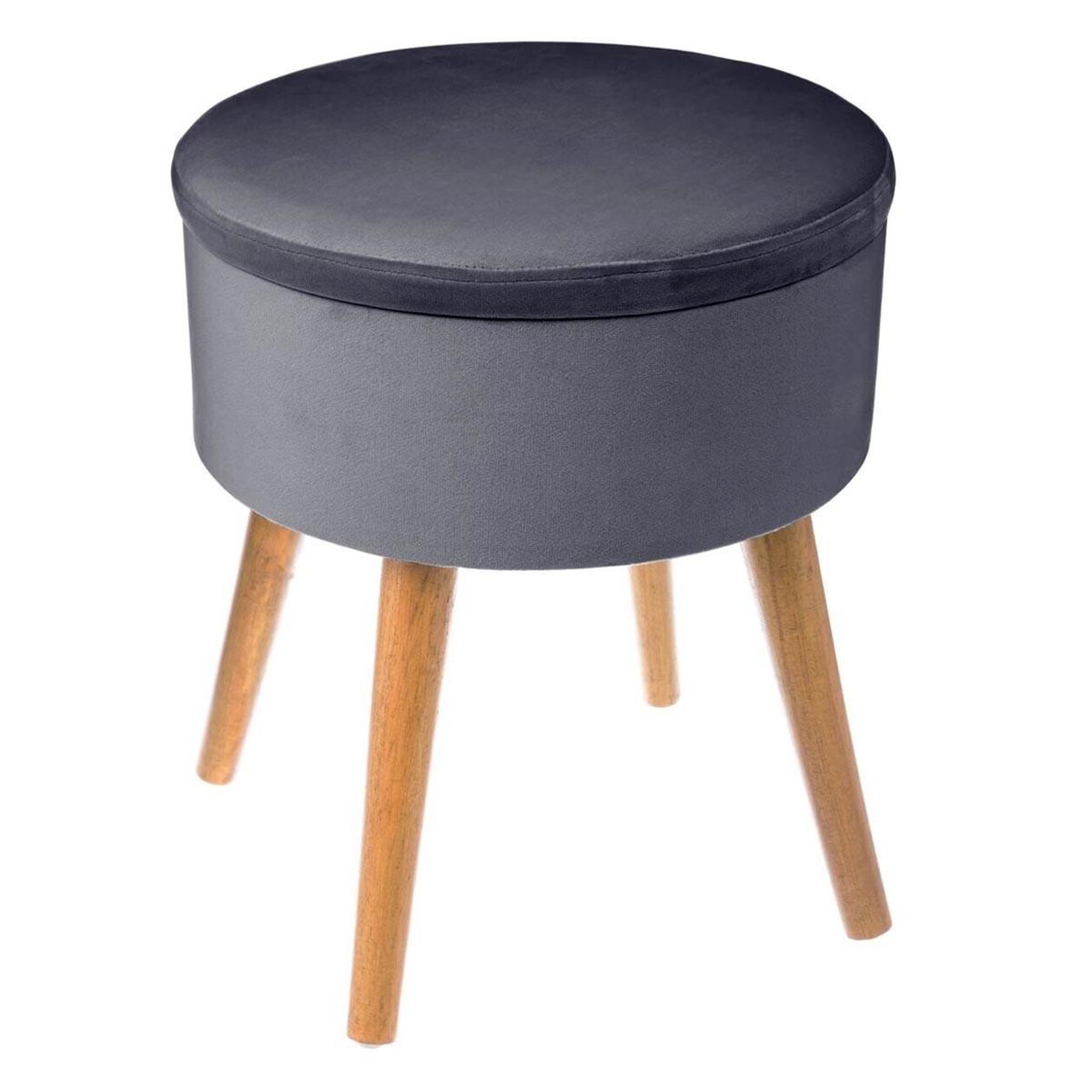 ATMOSPHERA Tabouret coffre scandinave  tess  44cm gris foncé