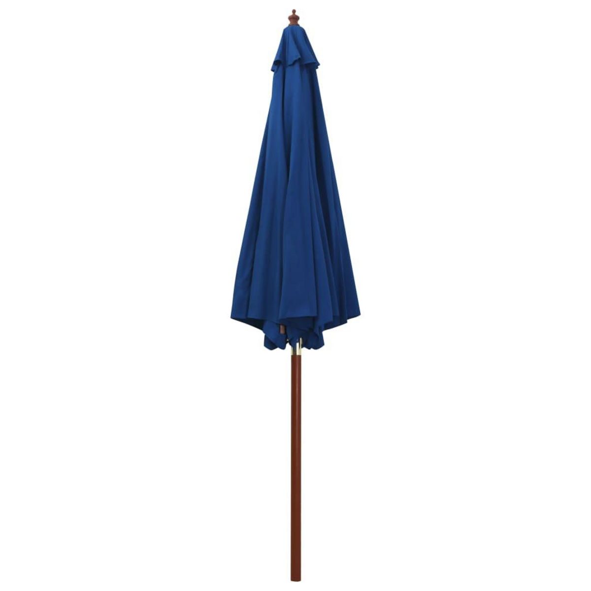 VIDAXL Parasol avec mat en bois 300x258 cm Bleu