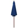 Voir la diapositive 5 : VIDAXL Parasol avec mat en bois 300x258 cm Bleu