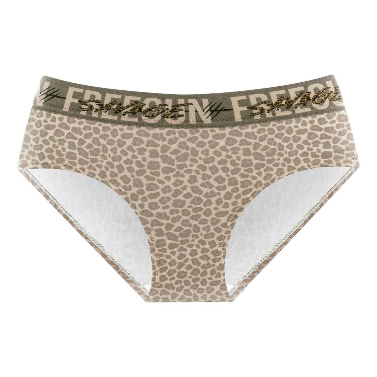 FREEGUN Lot de 4 culottes femme Leopard