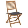 Voir la diapositive 3 : VIDAXL Chaises pliables de jardin lot de 8 avec coussins Bois d'acacia